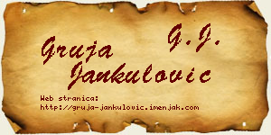 Gruja Jankulović vizit kartica